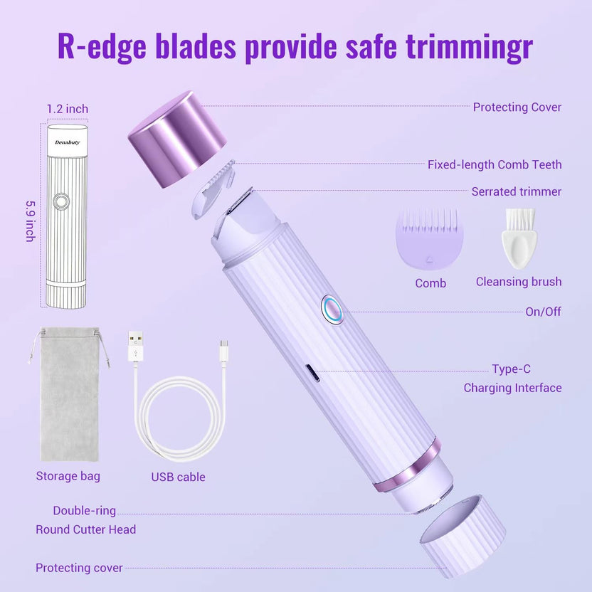 Double Head 2-in-1 Shaver Smooth & Painles Face & Body Shaving