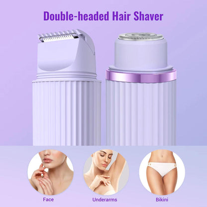 Double Head 2-in-1  Shaver Smooth & Painles Face & Body Shaving