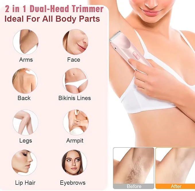 Double Head 2-in-1  Shaver Smooth & Painles Face & Body Shaving