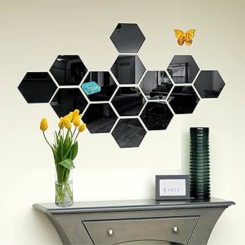 3D Acrylic Mirror Home Decor Set – 13 Pieces Wall Art